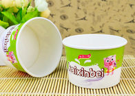 Single Wall Frozen Yogurt Paper Cups , Paper Ice Cream Pint Containers