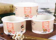 Paper Branded Ice Cream Cups With Lids Custom Logo Printed Leak Proof