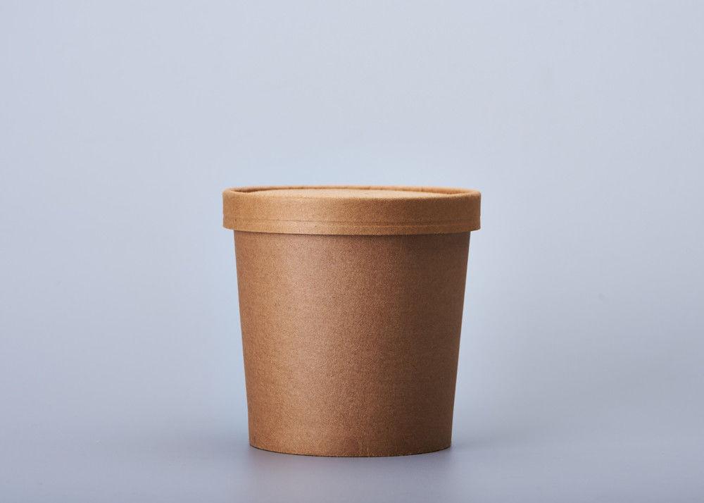12oz 16oz Hot Paper Soup Cups , Takeaway Coffee Cups With Lids For Restaurant