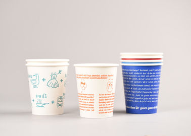 China copos de papel frios do chá da água de 8oz 250ml recicláveis com vário tamanho fábrica