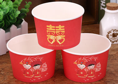 China Casamento vermelho materiais amigáveis descartáveis isolados de Eco das bacias de sopa fábrica