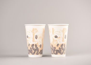 China Copos de café de papel isolados espuma, copos de papel da bebida fria da cópia de cor completa fábrica