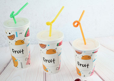 Os copos frios do suco de fruto/copos de papel alaranjados frios/frio colorido colocam 1oz 2oz 5oz